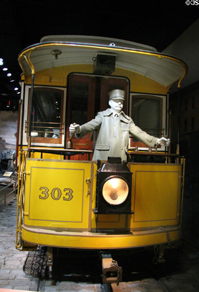 Electric streetcar (1898) used by Capital Traction Co. at National Museum of American History. Washington, DC.