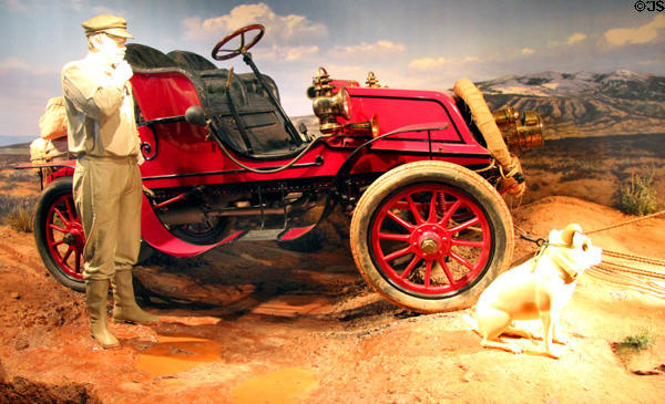 Winton touring car Vermont (1903) in which H. Nelson Jackson & Sewall K. Crocker & dog Bud completed the first motor trip across the USA at National Museum of American History. Washington, DC.