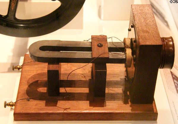 Early big box telephone (1876) by Alexander Graham Bell at National Museum of American History. Washington, DC.
