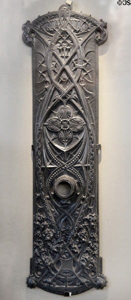 Cast iron door plate (c1895) from Guarantee Building, Buffalo, NY by Louis Henry Sullivan at Smithsonian Castle. Washington, DC.