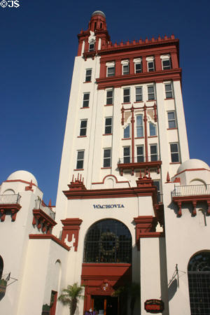 First Union Bank (24 Cathedral Place) now Wachovia Bank (7 floors). St Augustine, FL.