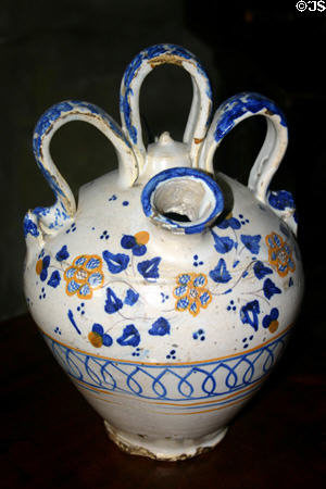 Majolica pottery pitcher in The Oldest House. St Augustine, FL.