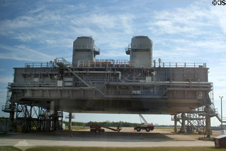 Mobile Launcher Platform on which Space shuttle is assembled & carried by crawler to Kennedy Space Center launch pads. FL.