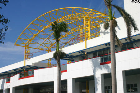 Entrance arches of Museum of Discovery & Science. Fort Lauderdale, FL.