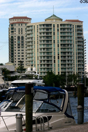 Condos along the New River. Fort Lauderdale, FL.