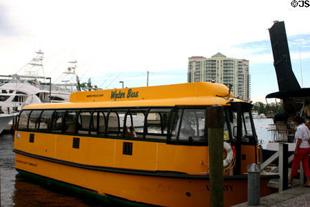 Water bus on New River. Fort Lauderdale, FL.