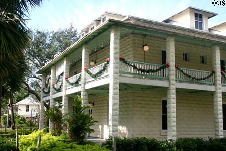 New River Inn (1905) now a museum at Old Fort Lauderdale Village. Fort Lauderdale, FL. On National Register.
