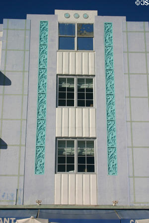 Art Deco details at Ocean Dr. & 7th St. Miami Beach, FL.
