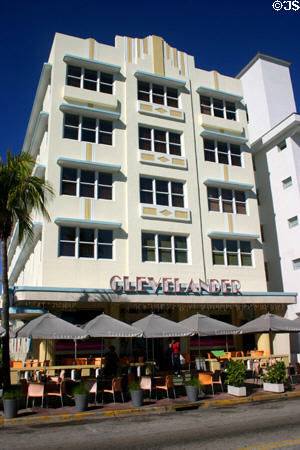Clevelander Hotel (1938) (1020 Ocean Dr.). Miami Beach, FL. Style: Art Deco.