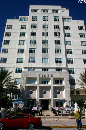 Tides Hotel (1936) (1220 Ocean Dr.). Miami Beach, FL. Style: Art Deco. Architect: Lawrence Murray Dixon.