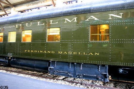 Ferdinand Magellan Presidential Pullman car at Gold Coast Railroad Museum. Miami, FL.