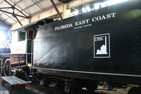 Florida East Coast Railway (FEC) tender to #153 at Gold Coast Railroad Museum. Miami, FL.