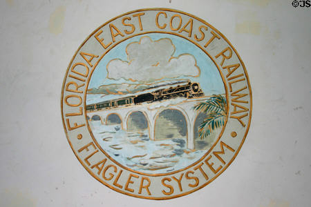 Florida East Coast Railway - Flagler System logo at Gold Coast Railroad Museum. Miami, FL.