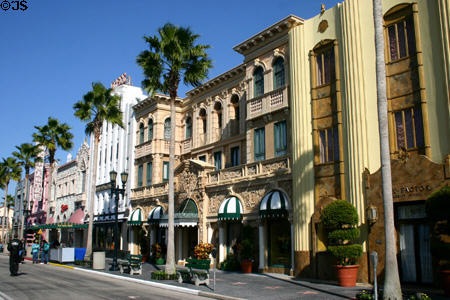 Hollywood-style street reproduced at Universal Studios. Orlando, FL.
