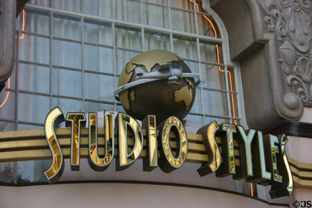 Hollywood's Art-Deco Universal Studios sign at Universal Studios. Orlando, FL.