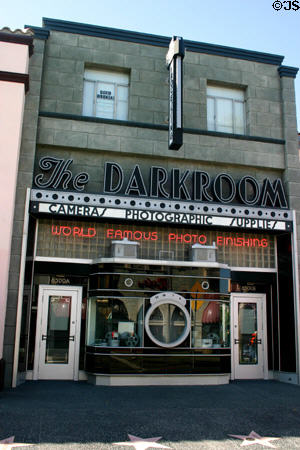 Hollywood's The Darkroom camera store with camera whimsy window copied at Universal Studios. Orlando, FL.