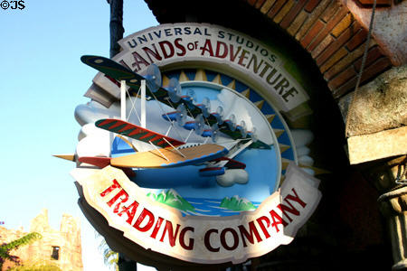 Market sign in Port of Entry village at Islands of Adventure. Orlando, FL.