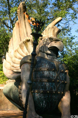 Griffin guards Lost Continent area at Universal's Islands of Adventure. Orlando, FL.