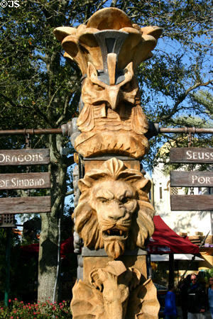 Magical village sign at Universal's Islands of Adventure. Orlando, FL.