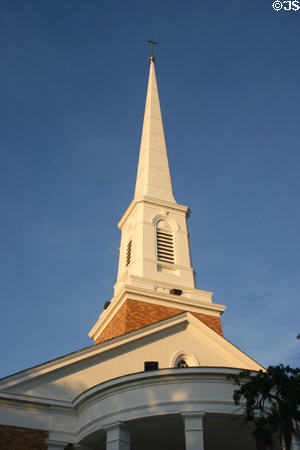 Trinity United Methodist Church spire (120 W Park Ave.). Tallahassee, FL.