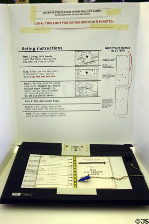 Voting machine of type which gave problems with hanging chads in museum in old State Capitol. Tallahassee, FL.
