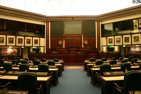 House of Representatives chamber in new State Capitol. Tallahassee, FL.