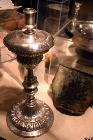 Colonial Spanish candlestick in Museum of Florida History. Tallahassee, FL.