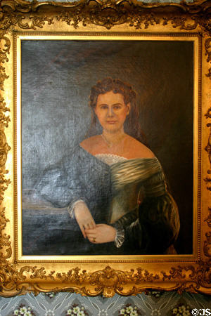 Portrait which Luella Knott had painted over with the face of her mother in Knott House Museum. Tallahassee, FL.