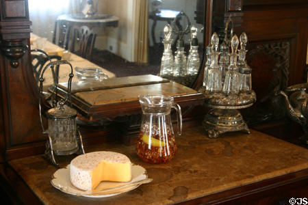 Serving pieces in dining room of Knott House Museum. Tallahassee, FL.