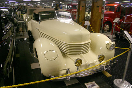 Cord Convertible Phaeton Model 810 (1936) with coffin nose design at Tallahassee Antique Car Museum. Tallahassee, FL.