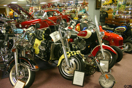 Part of motorcycle collection at Tallahassee Antique Car Museum. Tallahassee, FL.