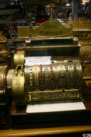 Antique cash register at Tallahassee Antique Car Museum. Tallahassee, FL.