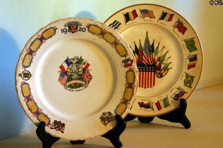 WW I victory plates in Ford's The Mangoes. Fort Myers, FL.