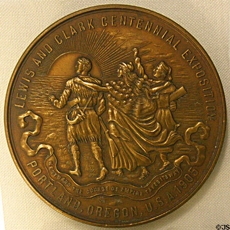 Medal from Lewis & Clark Centennial Exposition, Portland, Oregon (1905). Fort Myers, FL.