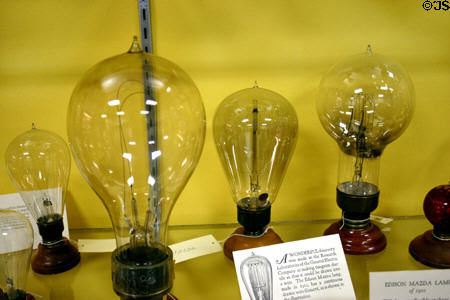 Tungsten Mazda light bulbs (c1910) at Edison Estate Museum. Fort Myers, FL.