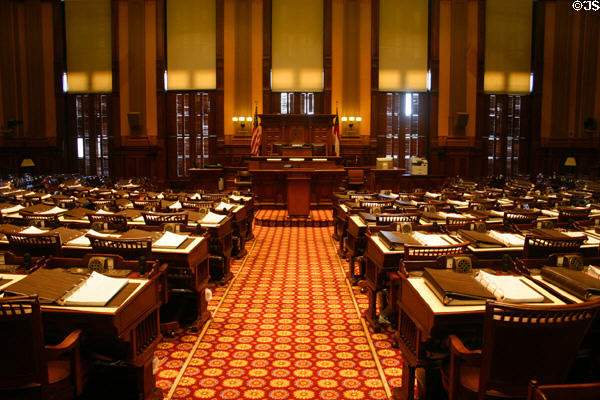 House of Representatives chamber in Georgia State House. Atlanta, GA.