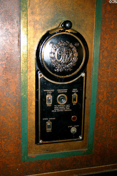 Original elevator controls in Fox Theatre. Atlanta, GA.