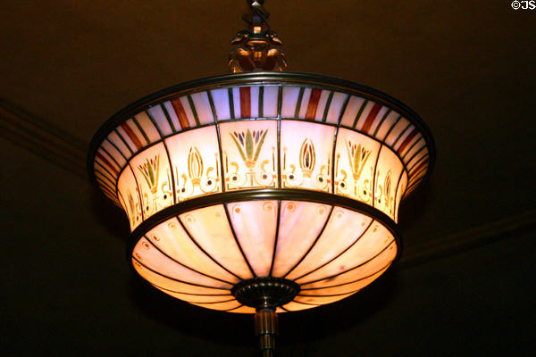 Egyptian-style ceiling lamp in washroom of Fox Theatre. Atlanta, GA.