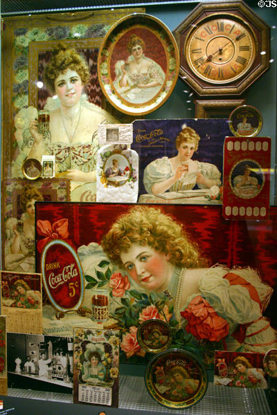 Early advertising (c1900) at Coca-Cola Museum. Atlanta, GA.