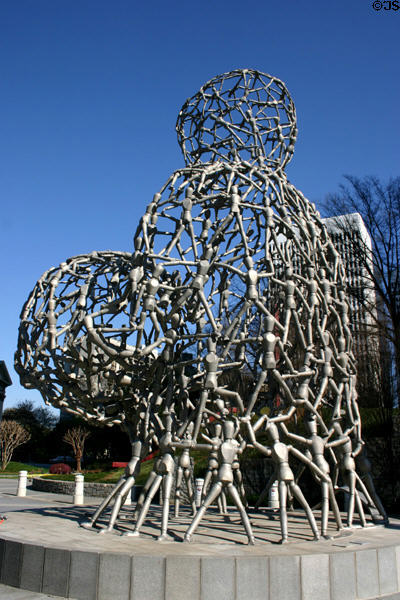 World Events (1996) sculpture by Tony Cragg at entrance of Memorial Arts Building. Atlanta, GA.