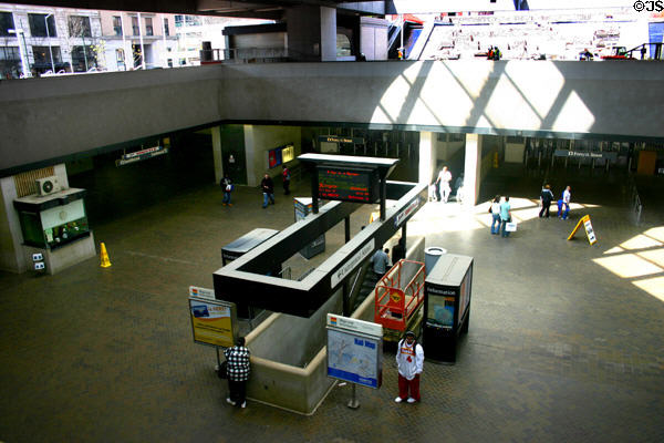 Subway station entrance at Atlanta Underground. Atlanta, GA.