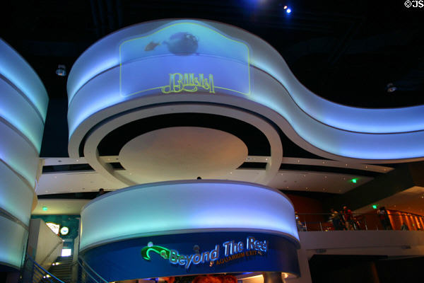 Curved interior design of Georgia Aquarium. Atlanta, GA.