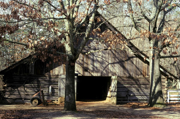 Heritage barn at Stone Mountain Park Antebellum Plantation. Atlanta, GA.