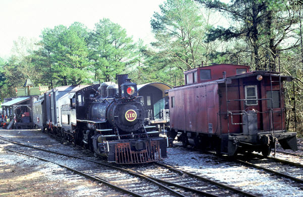 Stone Mountain Rail Road yard with antique rolling stock. Atlanta, GA.