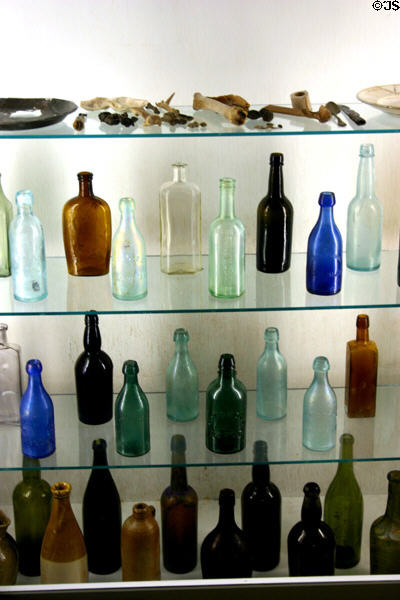Old bottles & artifacts dug up at Old Fort Jackson. Savannah, GA.