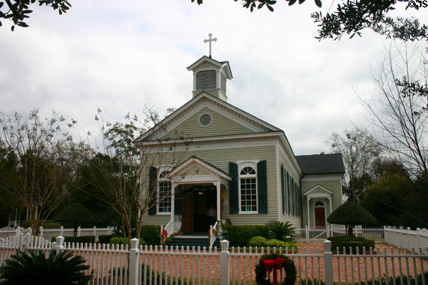 All Saint's Episcopal Church (c1882) moved to Tockwotton Historic District in 1981 (443 Hansell St.). Thomasville, GA.