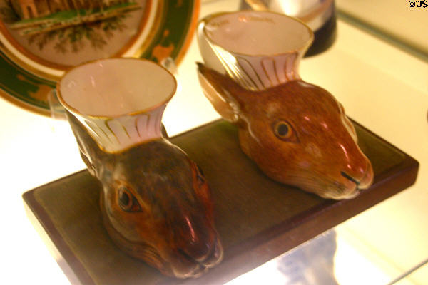 Blood-letting cups in shape of rabbits at Pebble Hill Plantation. Thomasville, GA.