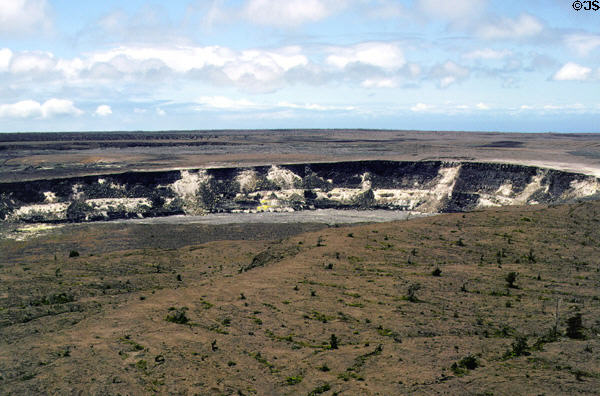 Halemaumau Crater within Kilauea Caldera in Volcanoes National Park. Big Island of Hawaii, HI.