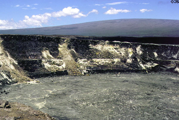 Halemaumau Crater in Volcanoes National Park. Big Island of Hawaii, HI.