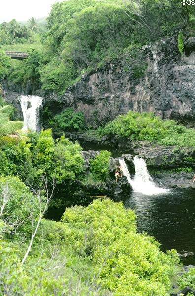 Lower pools of Kipahulu (Oheo Gulch) in Haleakala National Park. Maui, HI.